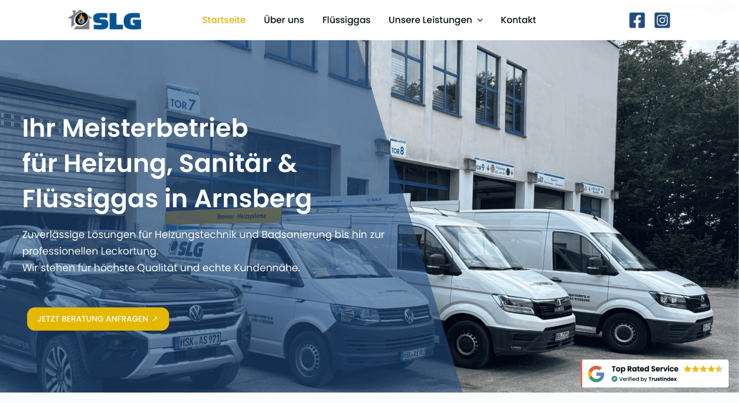 Kunde SLG Arnsberg für Webdesign